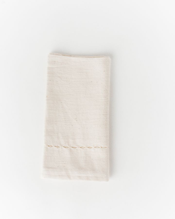 Handwoven Cotton Dinner Napkins (Set) –Natural Table Linen