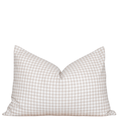 Checkered pillow with a white background
