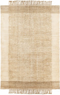 Outaouais Tan & Light Brown Handwoven Jute Rug - Clearance