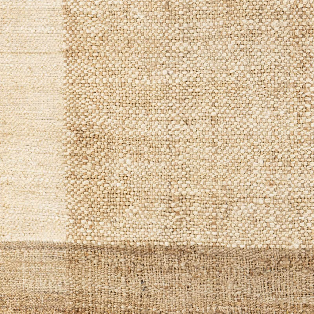 Outaouais Tan & Light Brown Handwoven Jute Rug - Clearance
