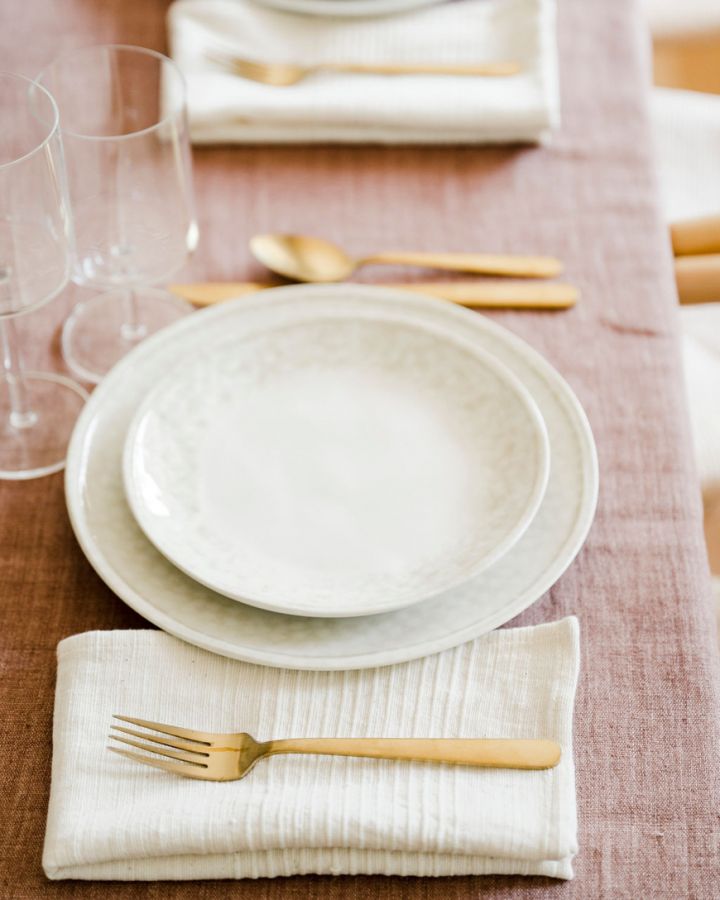 Riviera Handwoven Cotton Napkins (Set) – Ribbed Cloth Napkins | Natural Table Linen