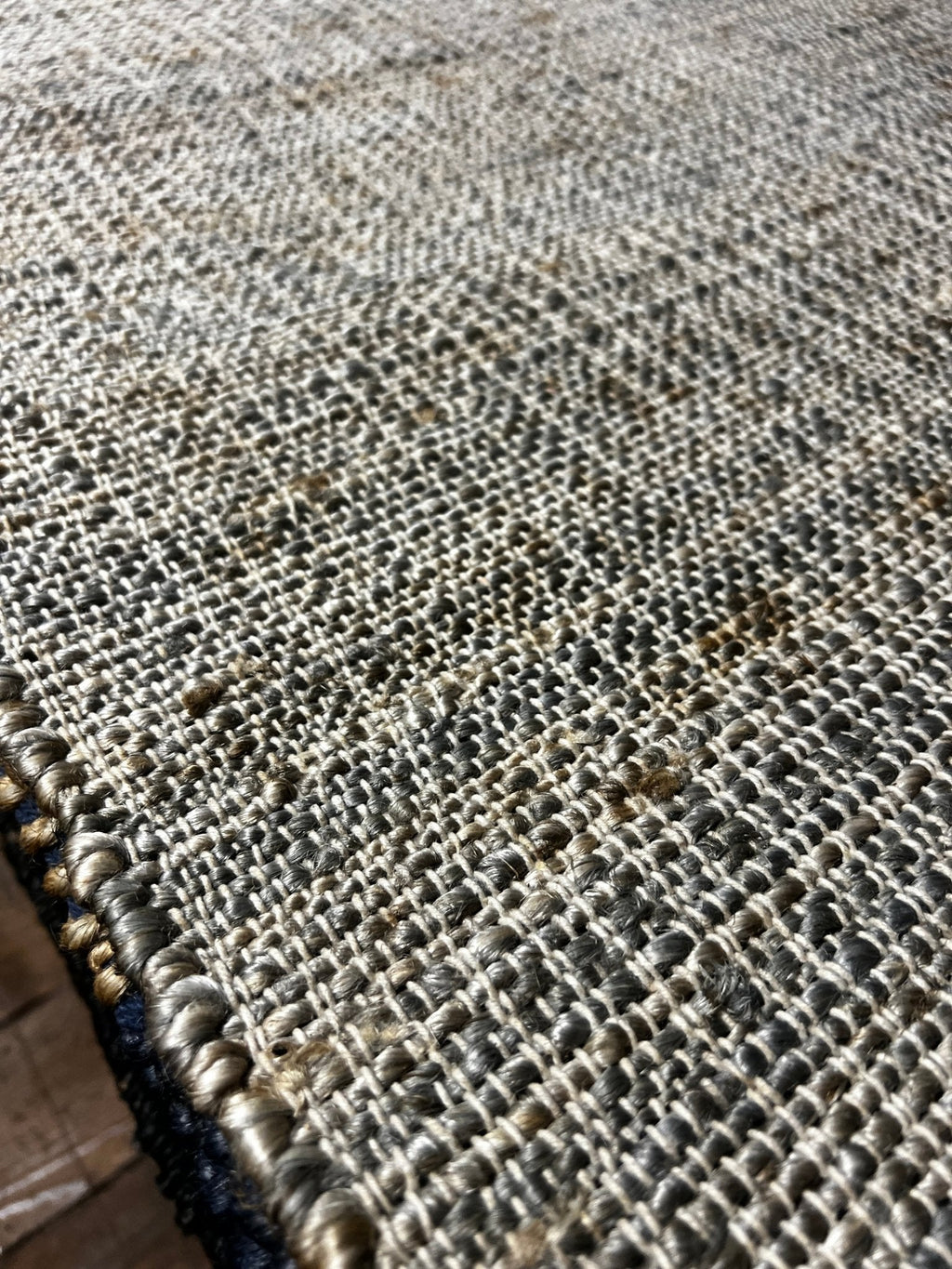 Ryan 2.6x10 Thin Weaved Grey Jute Runner Rug