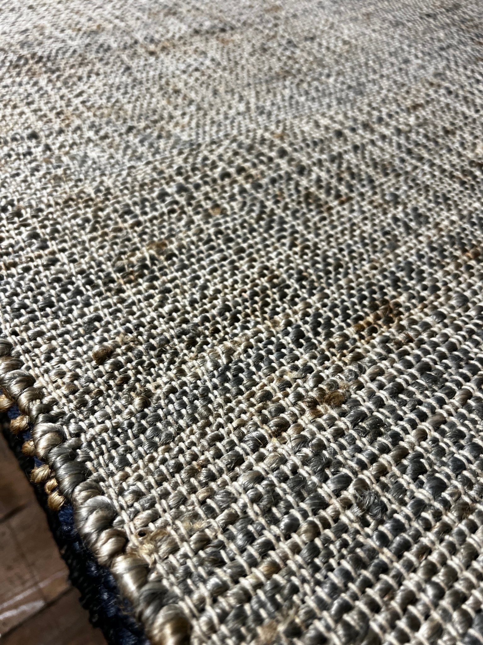 Ryan 2.6x10 Thin Weaved Grey Jute Runner Rug