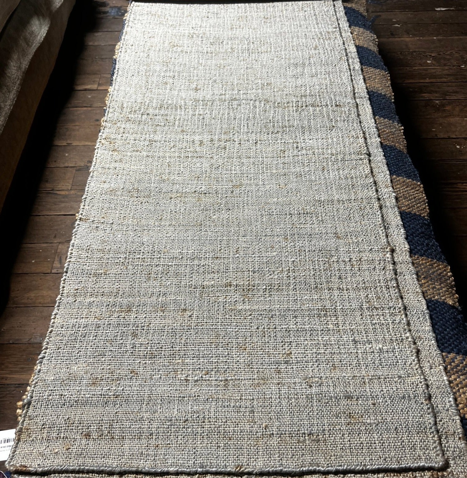 Ryan 2.6x10 Thin Weaved Grey Jute Runner Rug