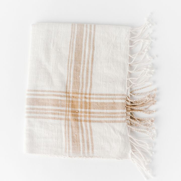 Handwoven Cotton Hand Towel | Farmhouse Plaid