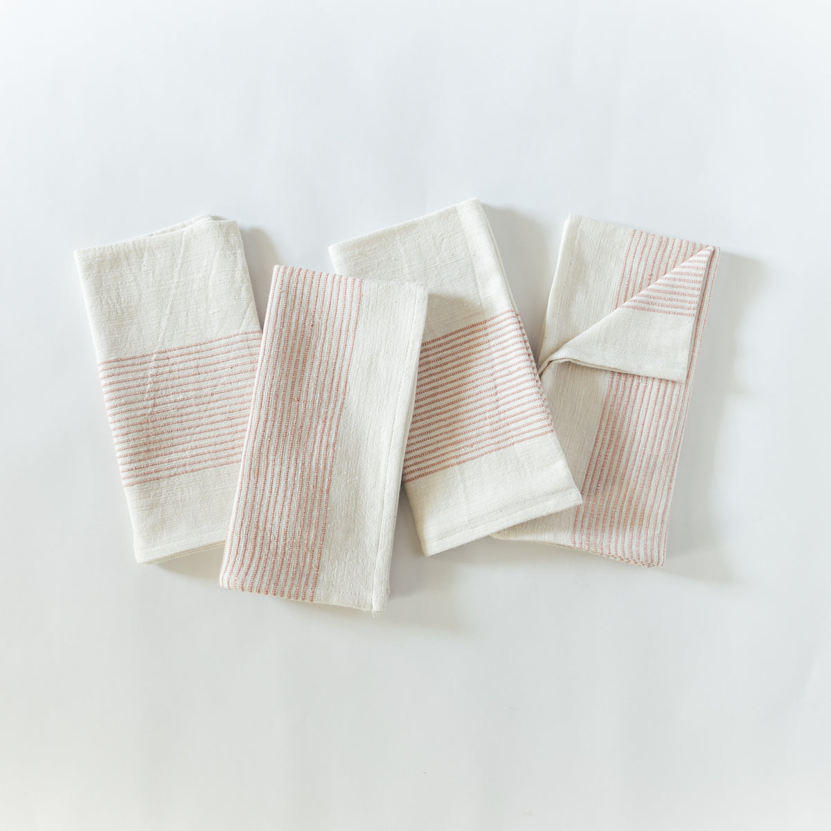 Riviera Handwoven Cotton Napkins (Set) – Ribbed Cloth Napkins | Natural Table Linen
