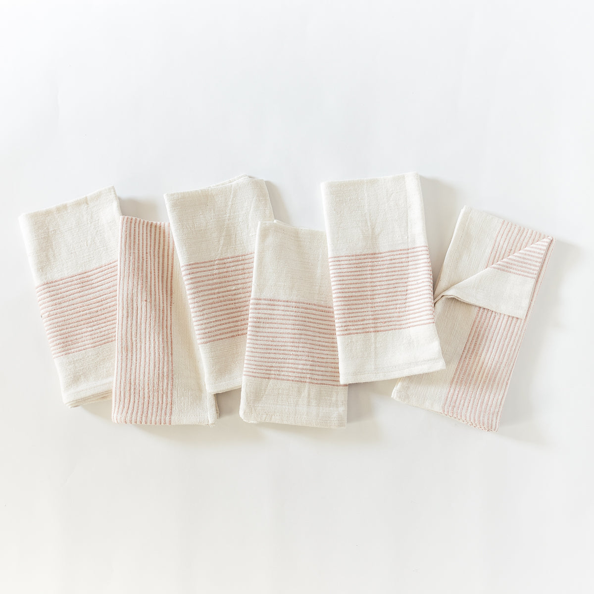 Riviera Handwoven Cotton Napkins (Set) – Ribbed Cloth Napkins | Natural Table Linen