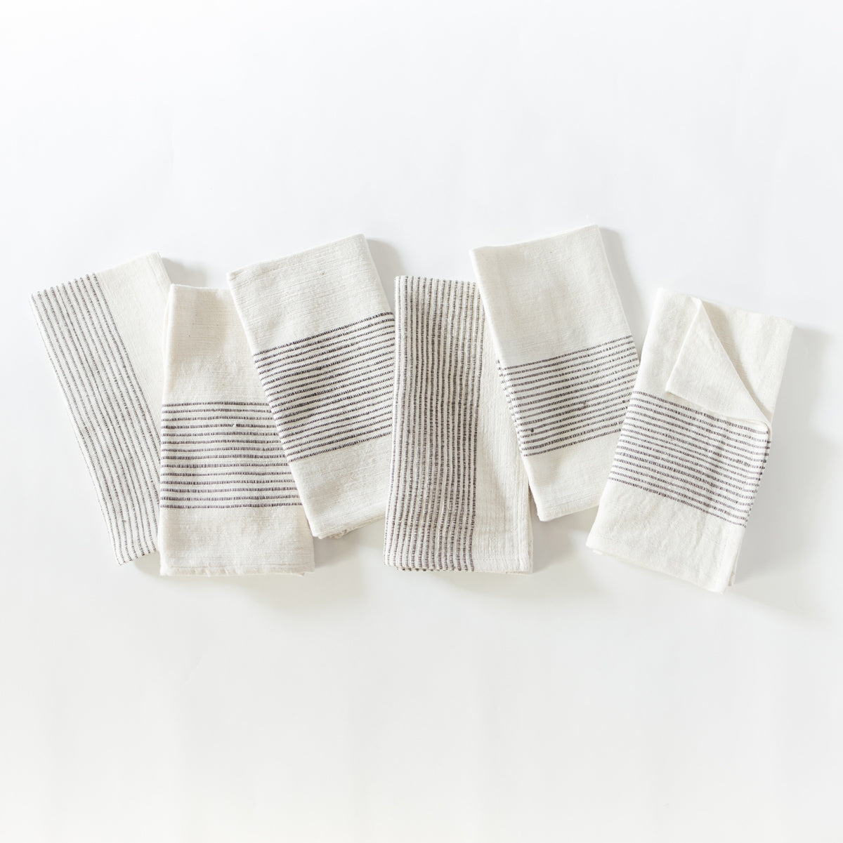 Riviera Handwoven Cotton Napkins (Set) – Ribbed Cloth Napkins | Natural Table Linen