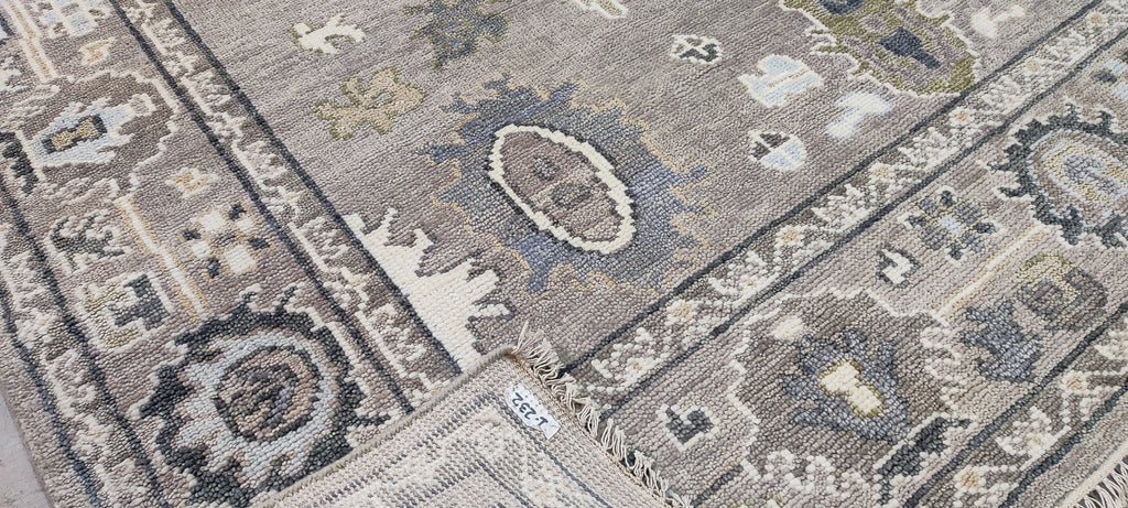Sheila Bridges 8x10.3 Grey Hand-Knotted Oushak Rug
