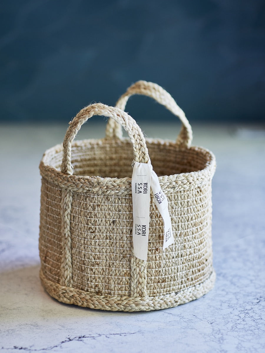 Bono Basket Natural | Braided Jute | KORISSA | Sorelle Rossi