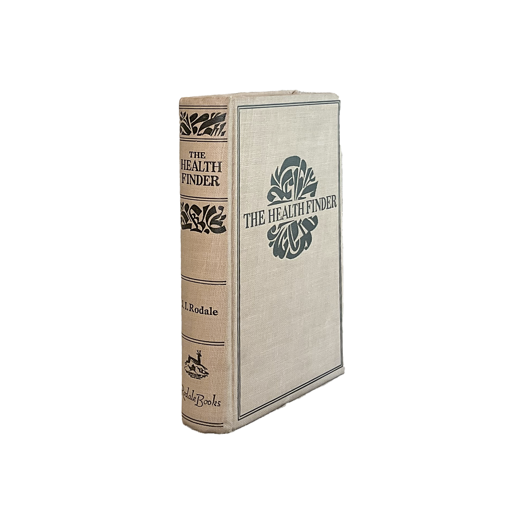 Book titled 'The Health Finder' with a decorative cover on a white background
