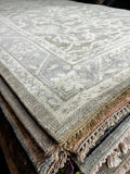 Tyra Stanks 6x8.9 Silver and Grey Hand-Knotted Lichi Rug