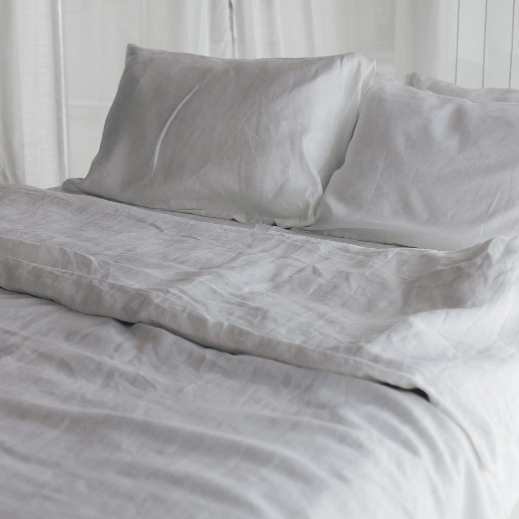 Linen Duvet Cover Set – Trieste White | European Flax Bedding