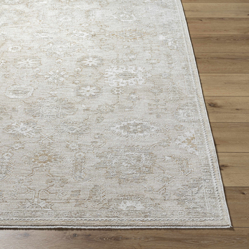 Textured area rug on a wooden floor